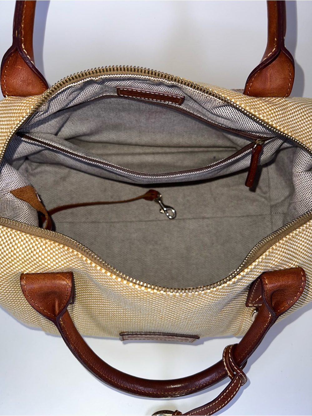 Dooney & Bourke Vintage Canvas Satchel Bag - Picture 11 of 16